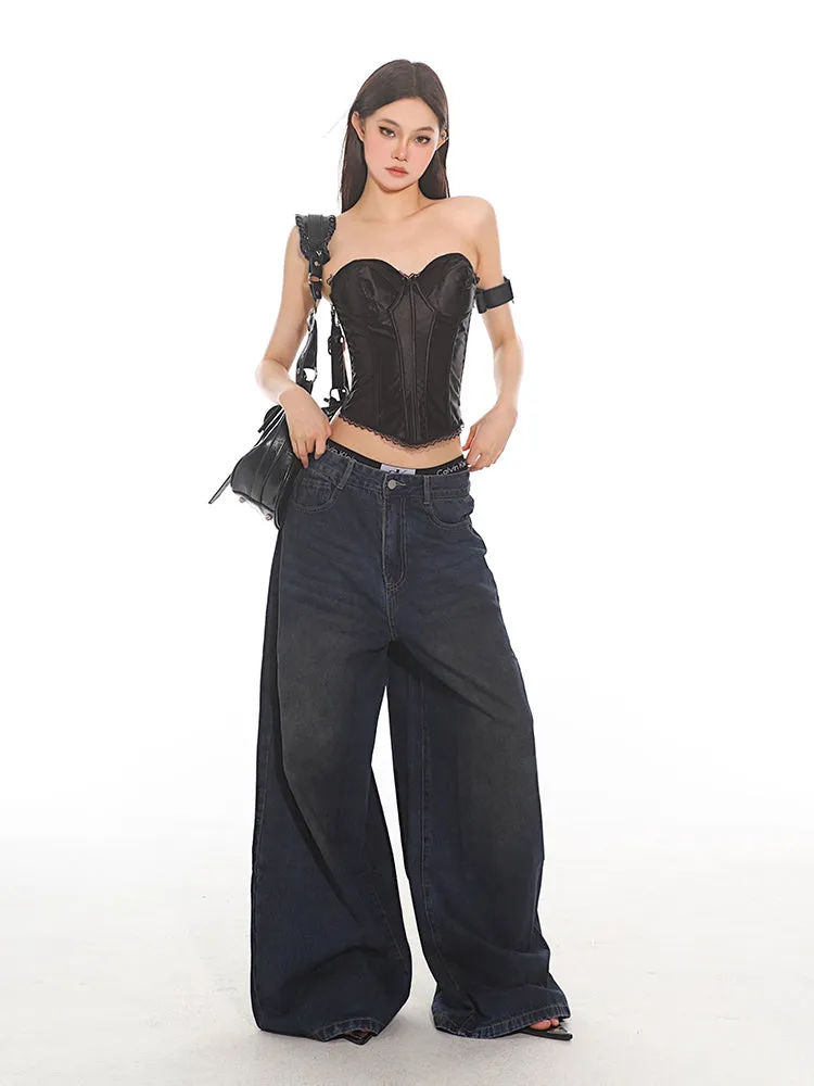 Ultra Wide Leg Denim Jeans