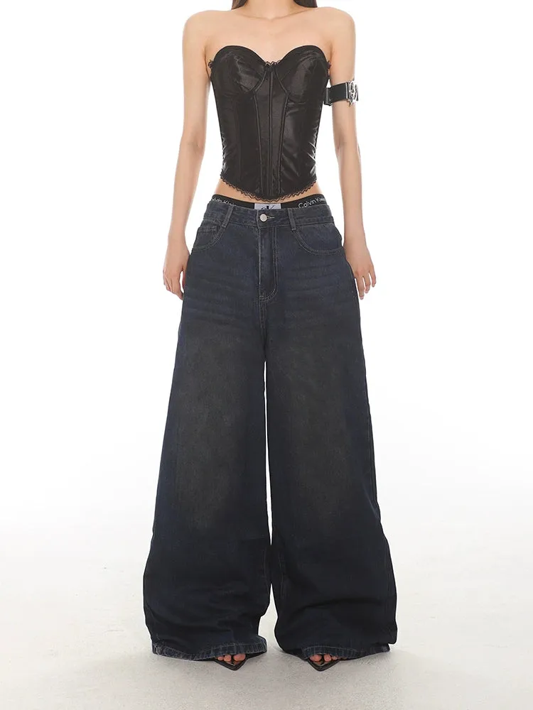 Ultra Wide Leg Denim Jeans