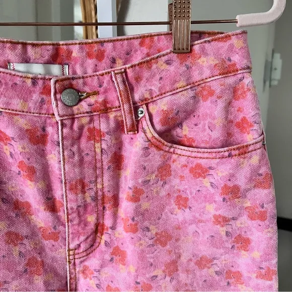 Urban Outfitters / BDG High-Waisted High Rise Flare Jean Painted Floral