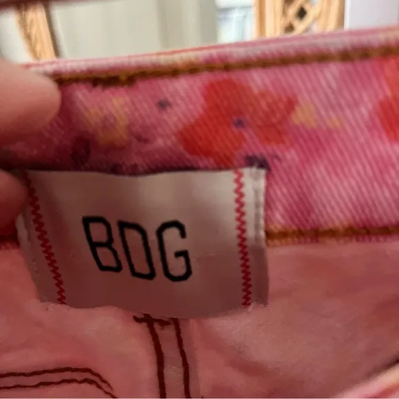 Urban Outfitters / BDG High-Waisted High Rise Flare Jean Painted Floral