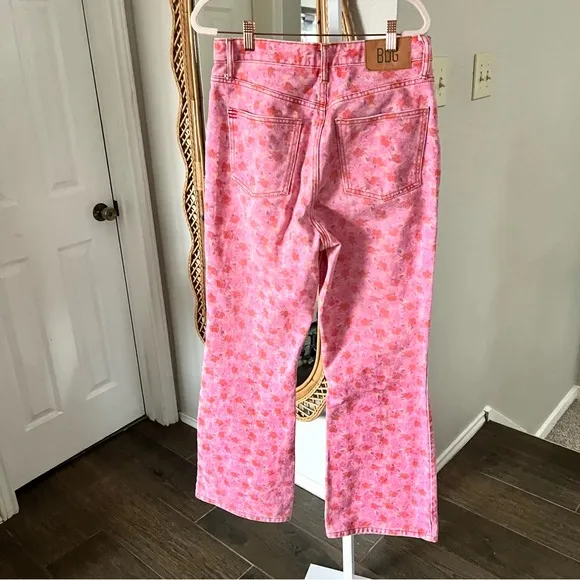 Urban Outfitters / BDG High-Waisted High Rise Flare Jean Painted Floral