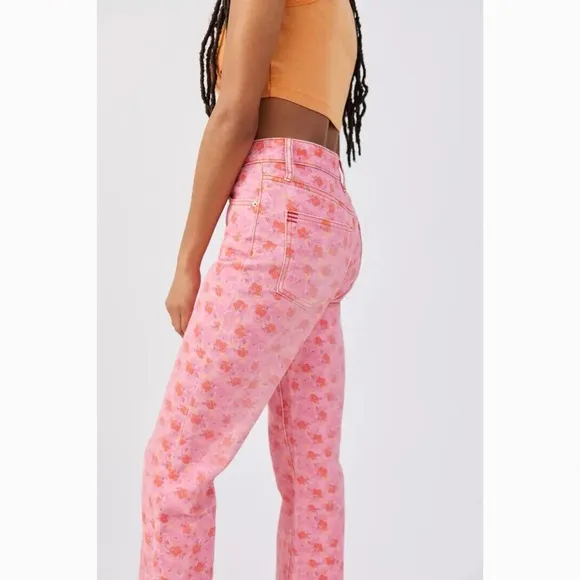 Urban Outfitters / BDG High-Waisted High Rise Flare Jean Painted Floral