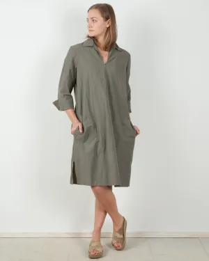 v-neck dress - olive