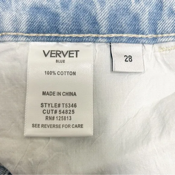 Vervet Impulsive Light Wash Distressed Leslie 90s Vintage Flare Jeans 28 New