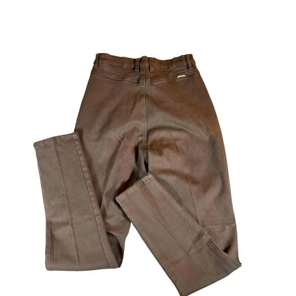 Vintage 1990s Jordache Chocolate Brown Denim High Waisted Jeans