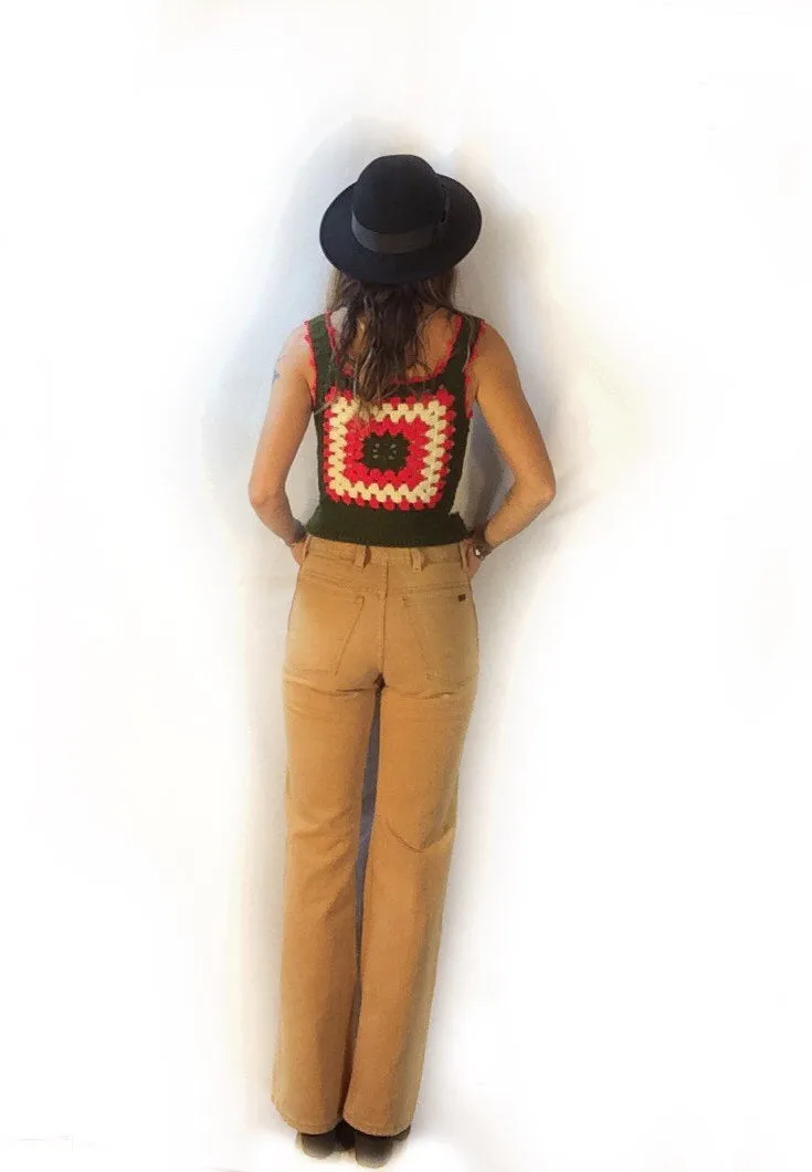 Vintage 70s 80s Mid rise boot cut jeans // hi rise denim
