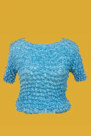 Vintage 90's Blue Popcorn Top | S