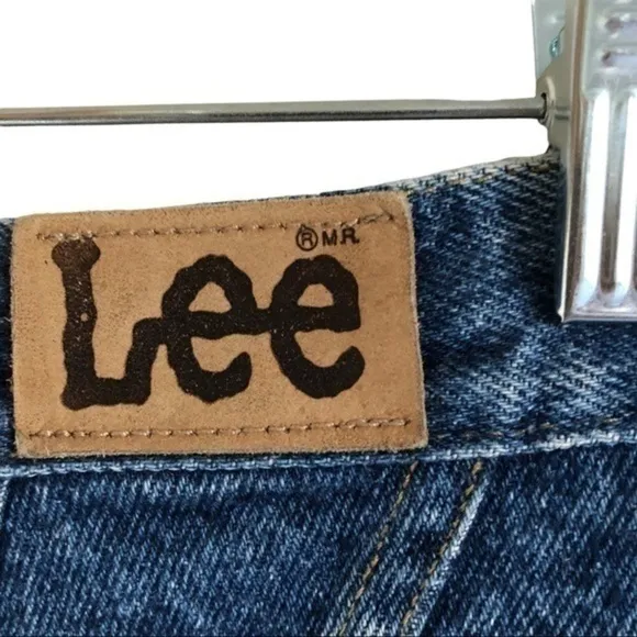 Vintage 90s Lee High Waist Blue Denim Mom Jeans Size 10 Long
