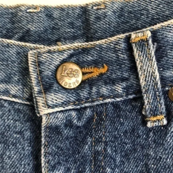 Vintage 90s Lee High Waist Blue Denim Mom Jeans Size 10 Long