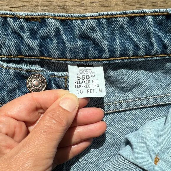 Vintage 90s Levi's 550 Relaxed Fit Tapered Leg Size 10P