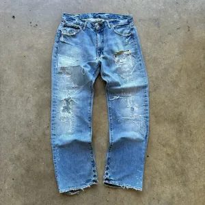 Vintage 90's Ralph Lauren Distressed light was jeans size 34x32