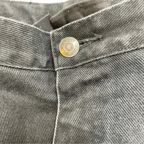 Vintage Harley Davidson Embroidered Flame Jeans Rare