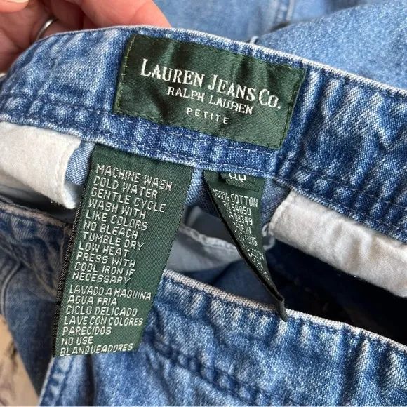 Vintage Lauren Ralph Lauren Jeans Cargo Utility 8P Women’s Wide Leg Cropped Y2K