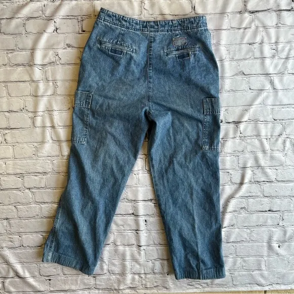 Vintage Lauren Ralph Lauren Jeans Cargo Utility 8P Women’s Wide Leg Cropped Y2K