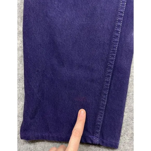 Vintage Levis 501 Womens Jeans Straight Denim Button Fly Made USA Purple 30x26