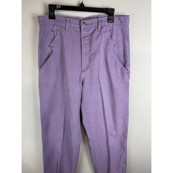 Vintage Roper Purple Denim Size 13 Women’s Western Jeans Made In USA