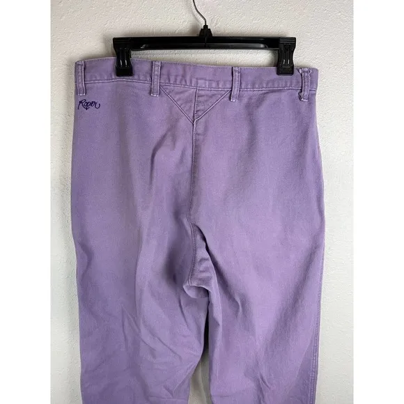 Vintage Roper Purple Denim Size 13 Women’s Western Jeans Made In USA