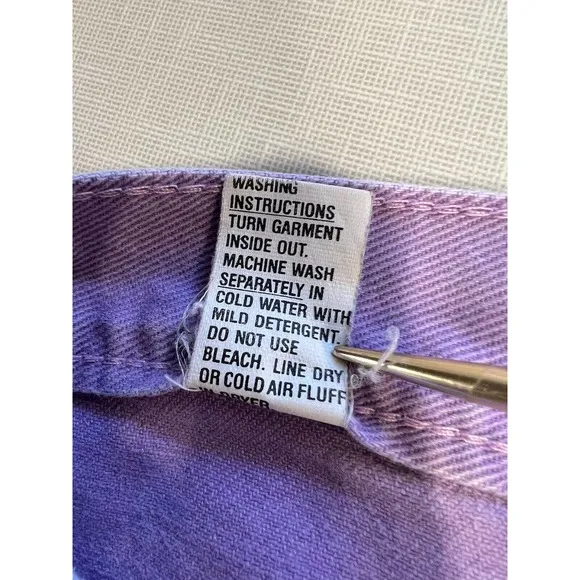 Vintage Roper Purple Denim Size 13 Women’s Western Jeans Made In USA