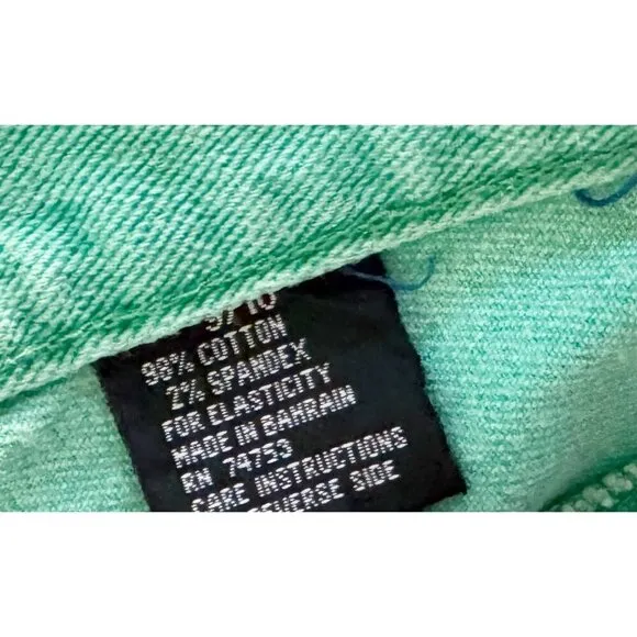 Vintage ZANA DI Green Denim Jeans 80s 90s Straight Hi Rise Sz 24