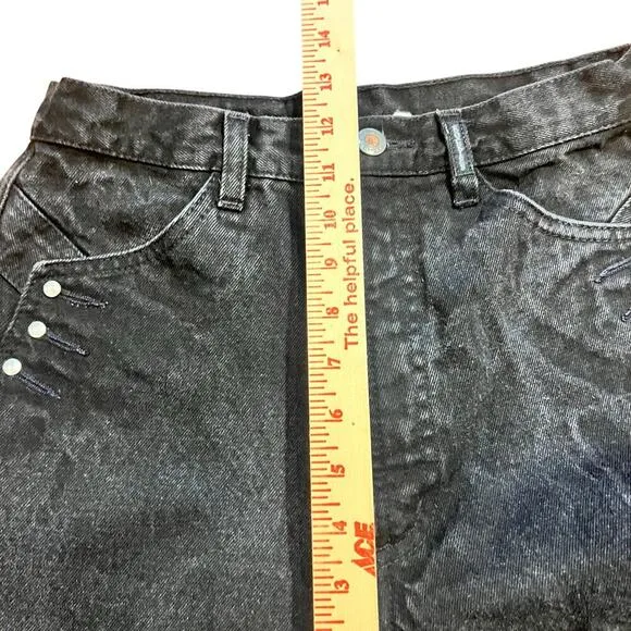VTG Rocky Mountain Rockies Women’s Jeans Size 29 / 9 Black Bareback Rivets Studs