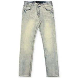 WaiMea Men 5 Pocket Basic Flex Skinny Jeans (Bleach Wash)