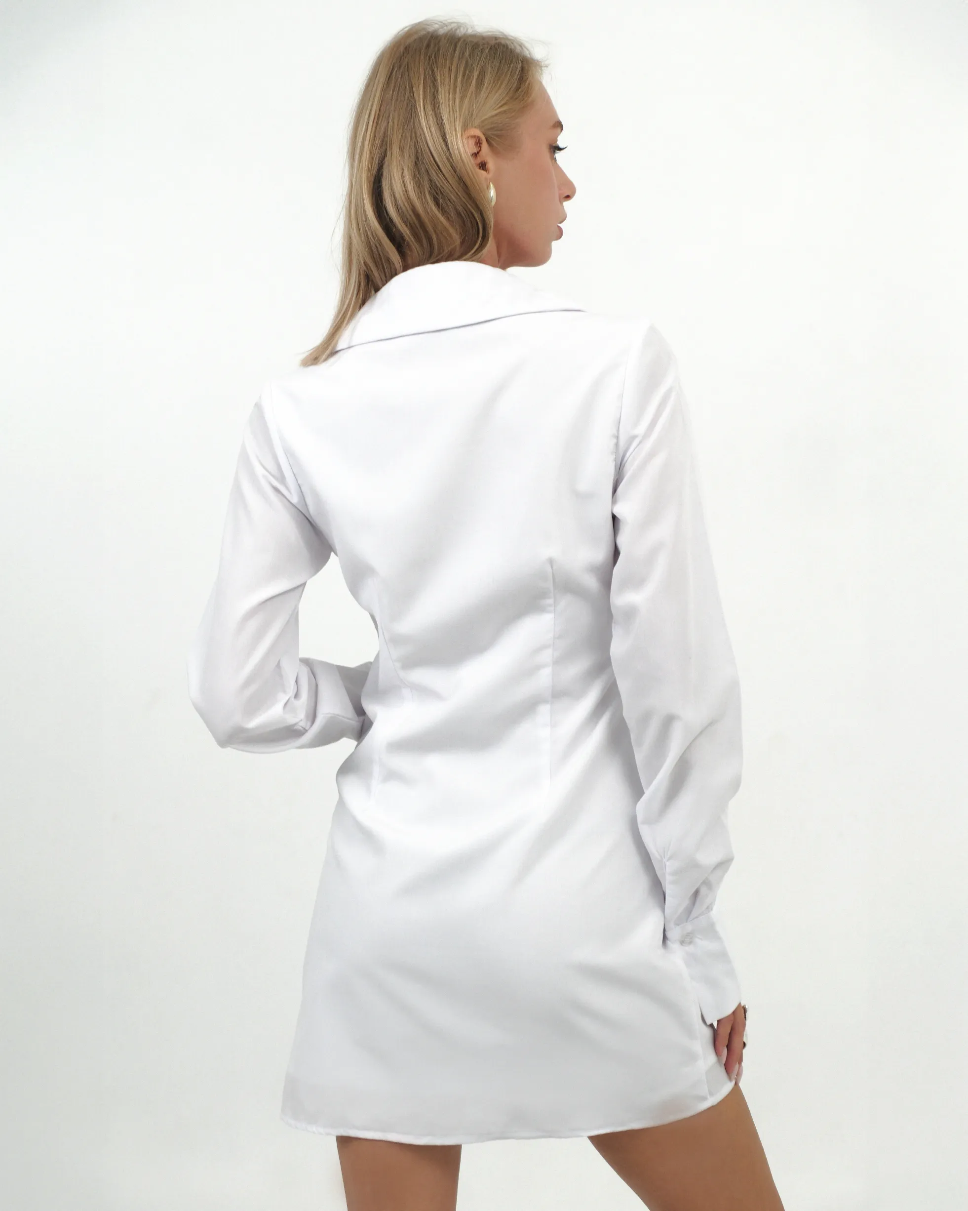 WHITE FITTED DRESS