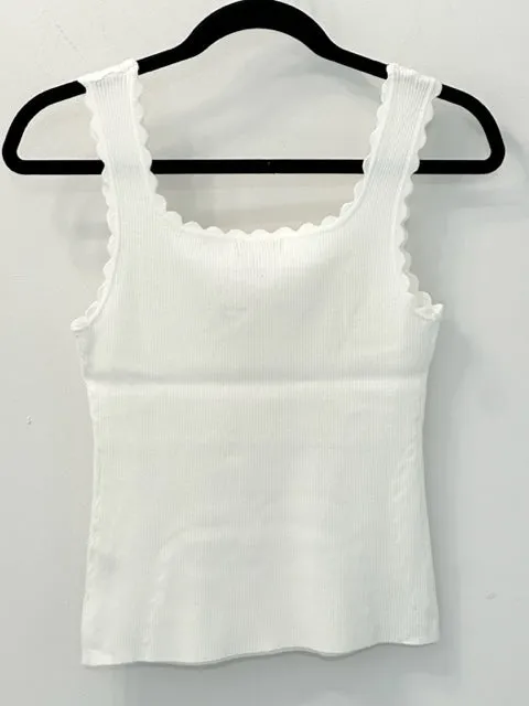 White Scallop Tank