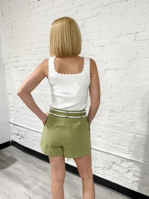 White Scallop Tank