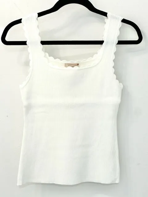 White Scallop Tank