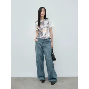 Wide-Leg Denim Jeans