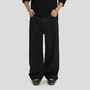 Wide-Leg Selvedge Denim Jeans