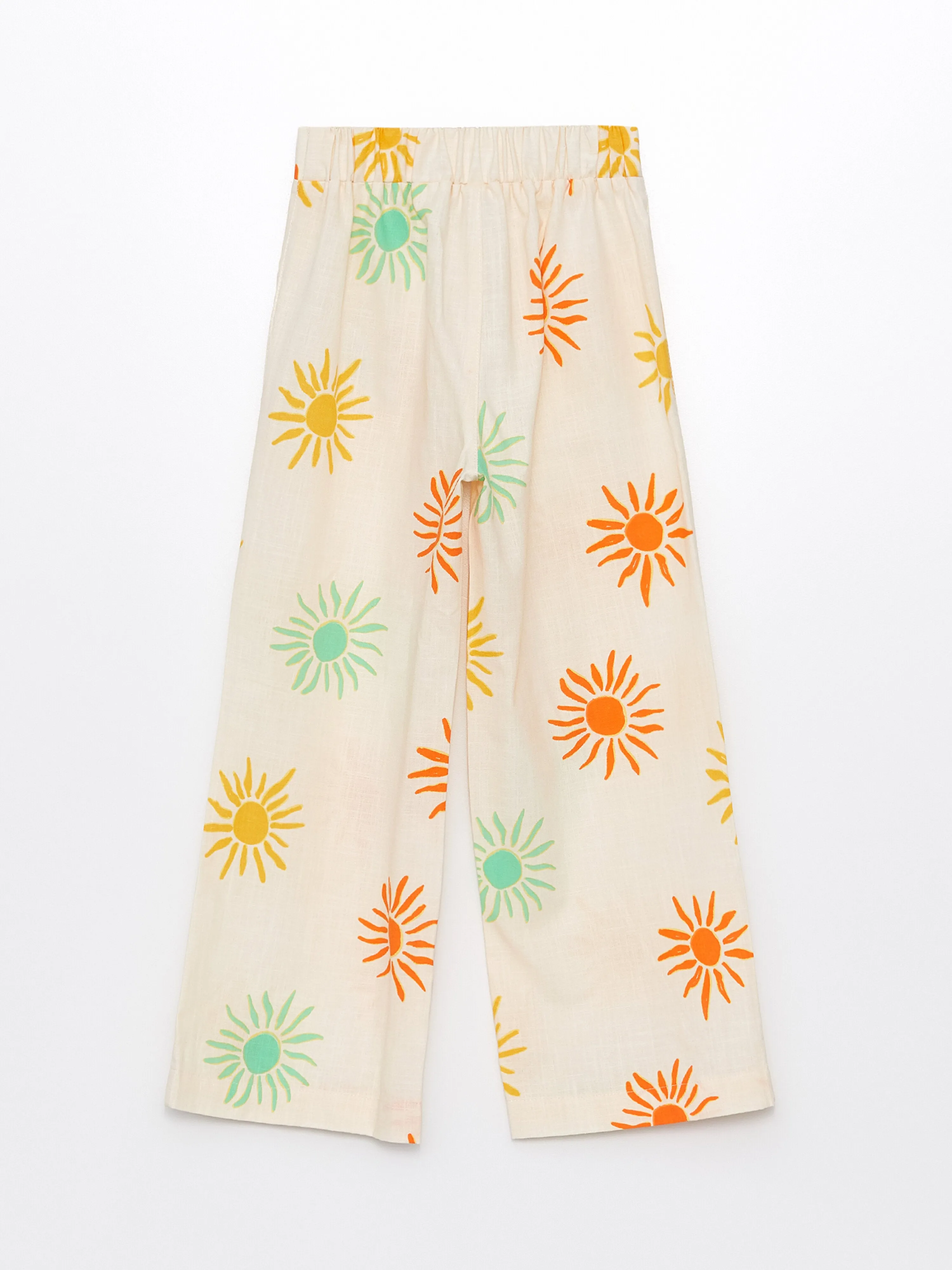 Wideleg Girls Trousers with Elastic Waist