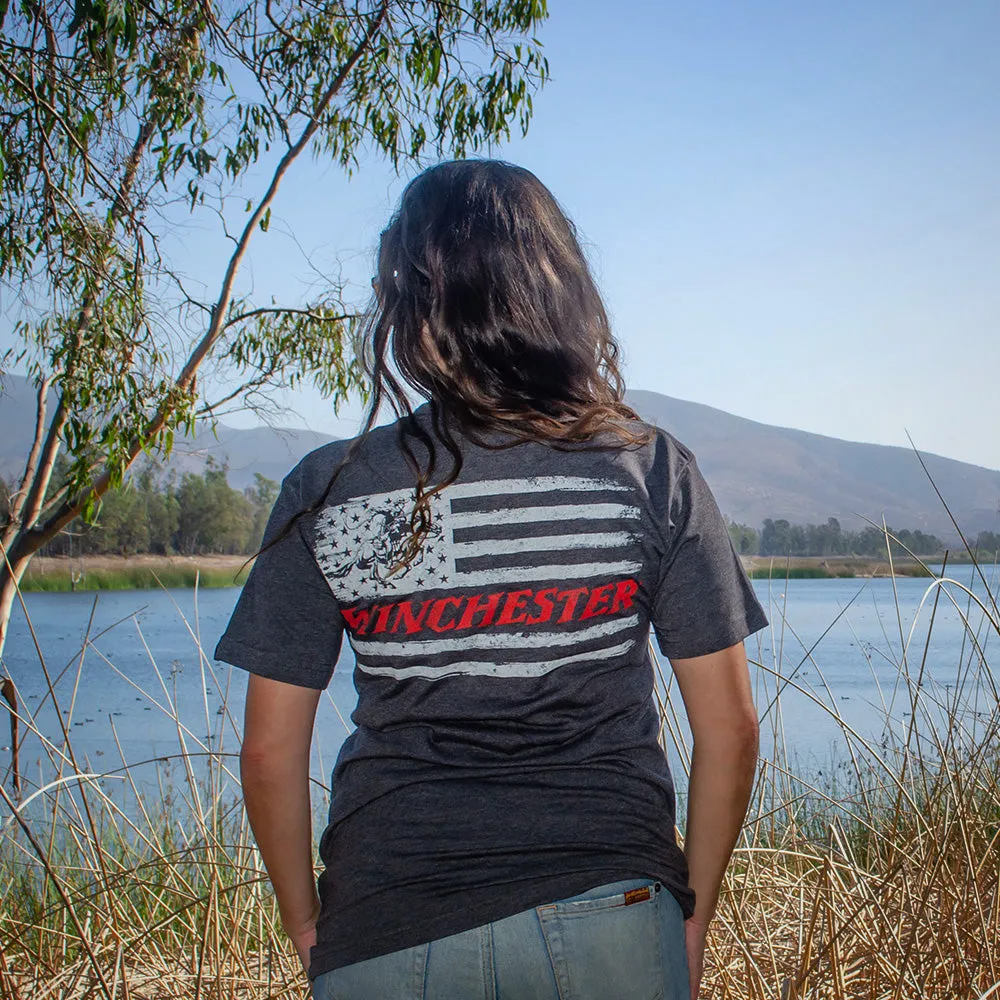 Winchester Pro - Grunge Style Two Tone Flag - Short Sleeve T-Shirt