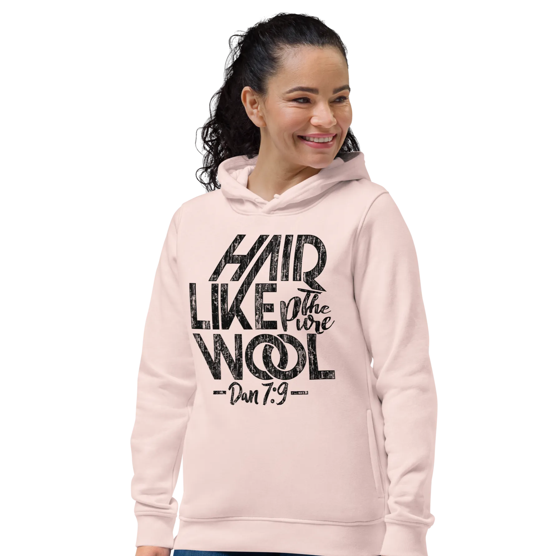 Women organic eco fitted hoodie NaturalWoolly