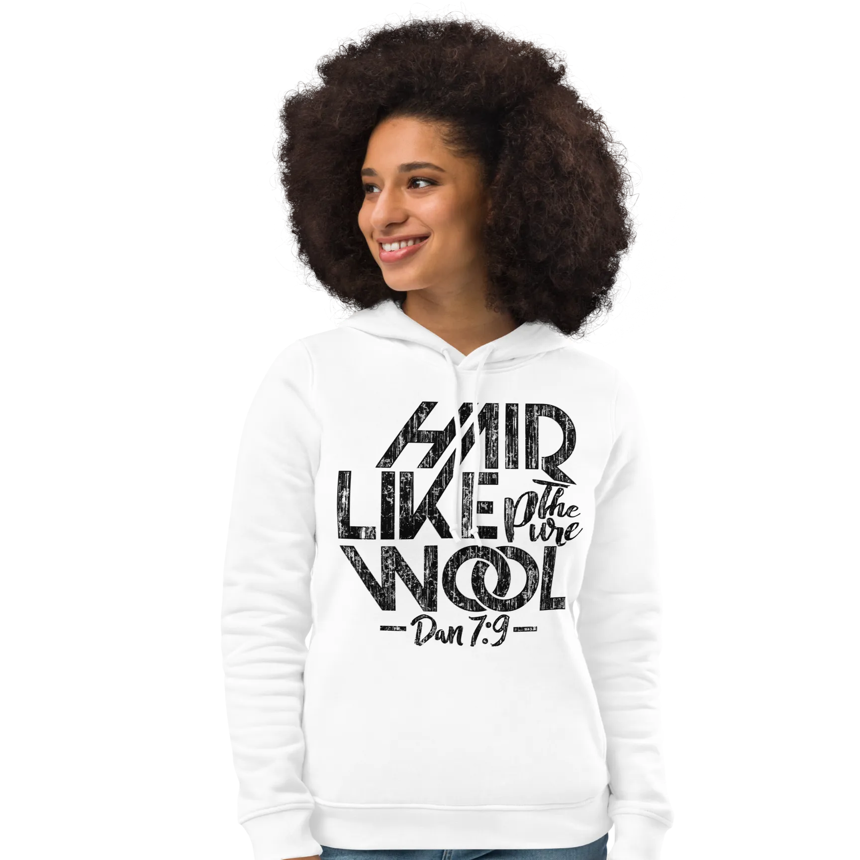 Women organic eco fitted hoodie NaturalWoolly