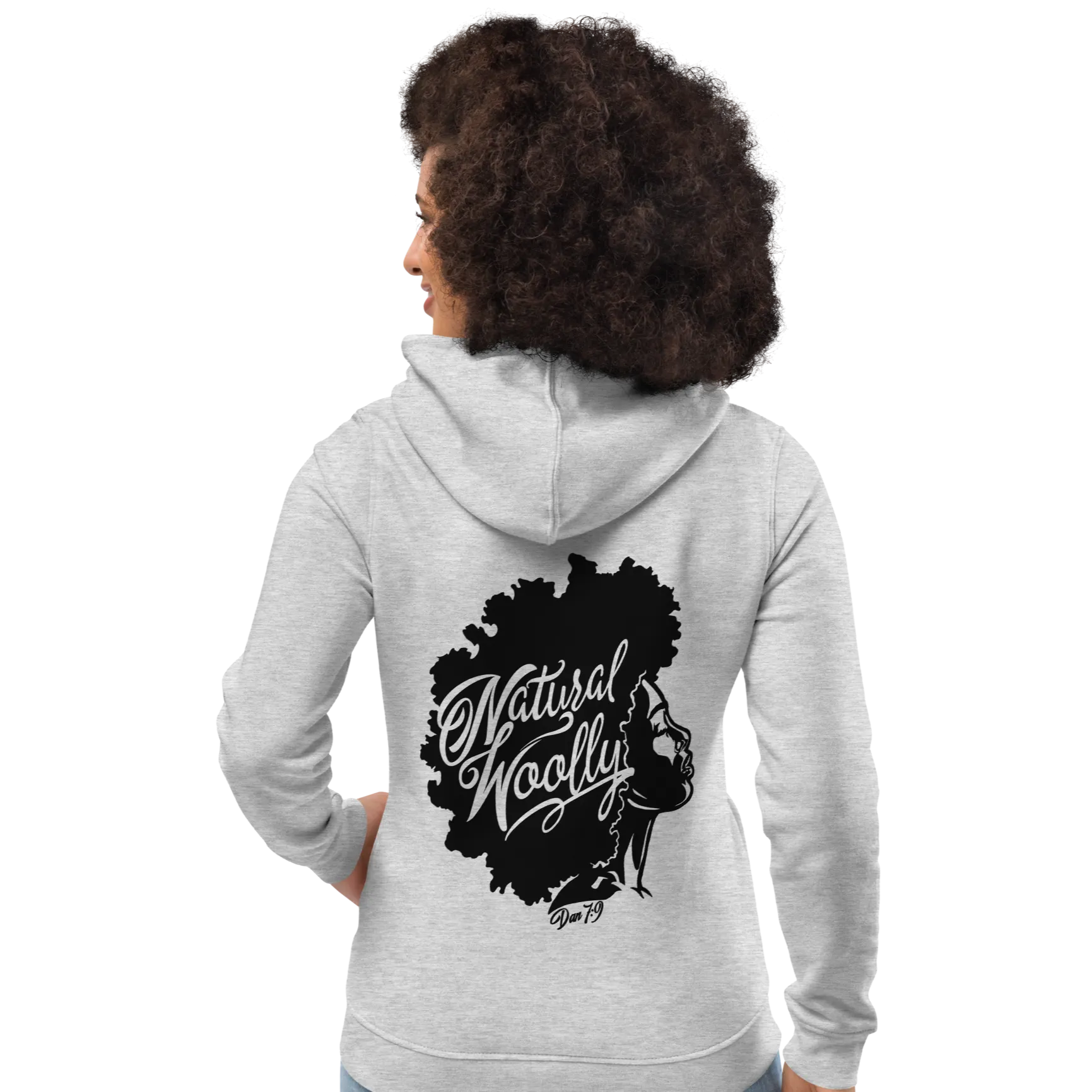 Women organic eco fitted hoodie NaturalWoolly