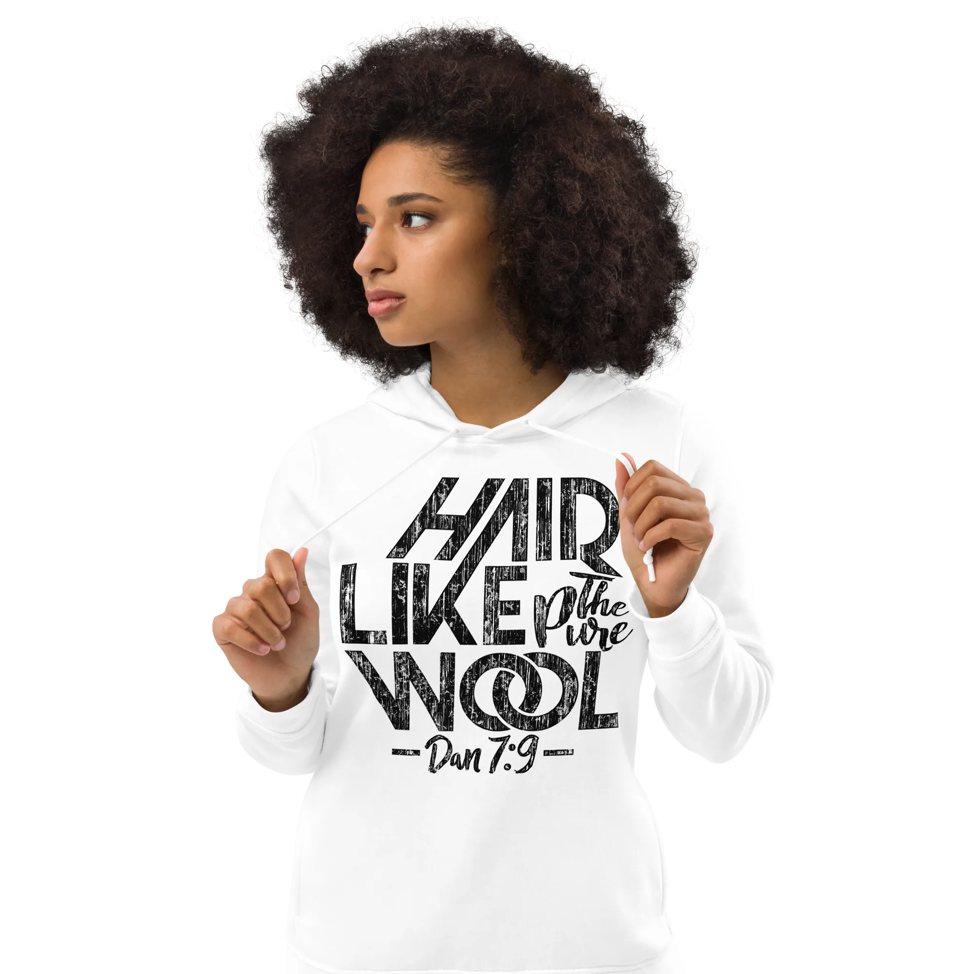 Women organic eco fitted hoodie NaturalWoolly