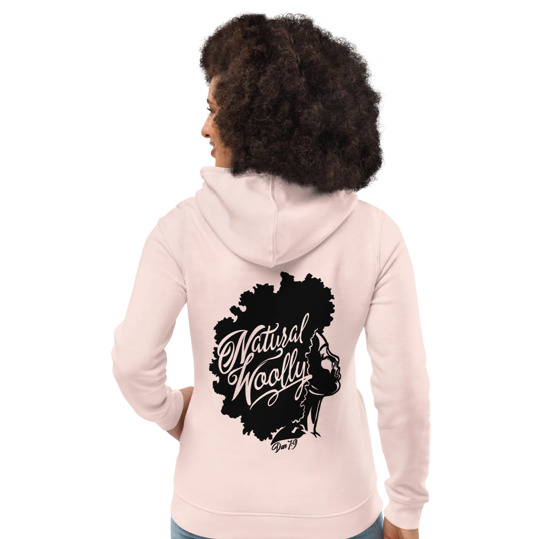 Women organic eco fitted hoodie NaturalWoolly