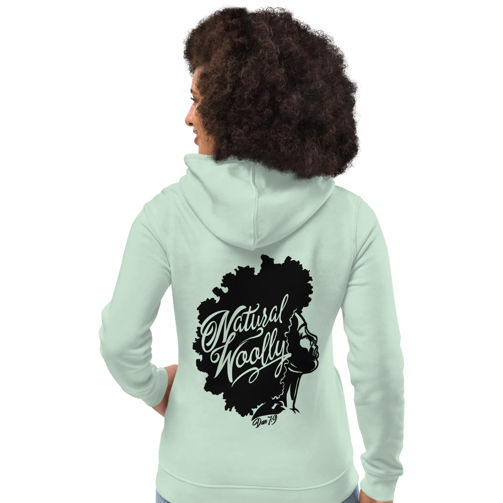 Women organic eco fitted hoodie NaturalWoolly