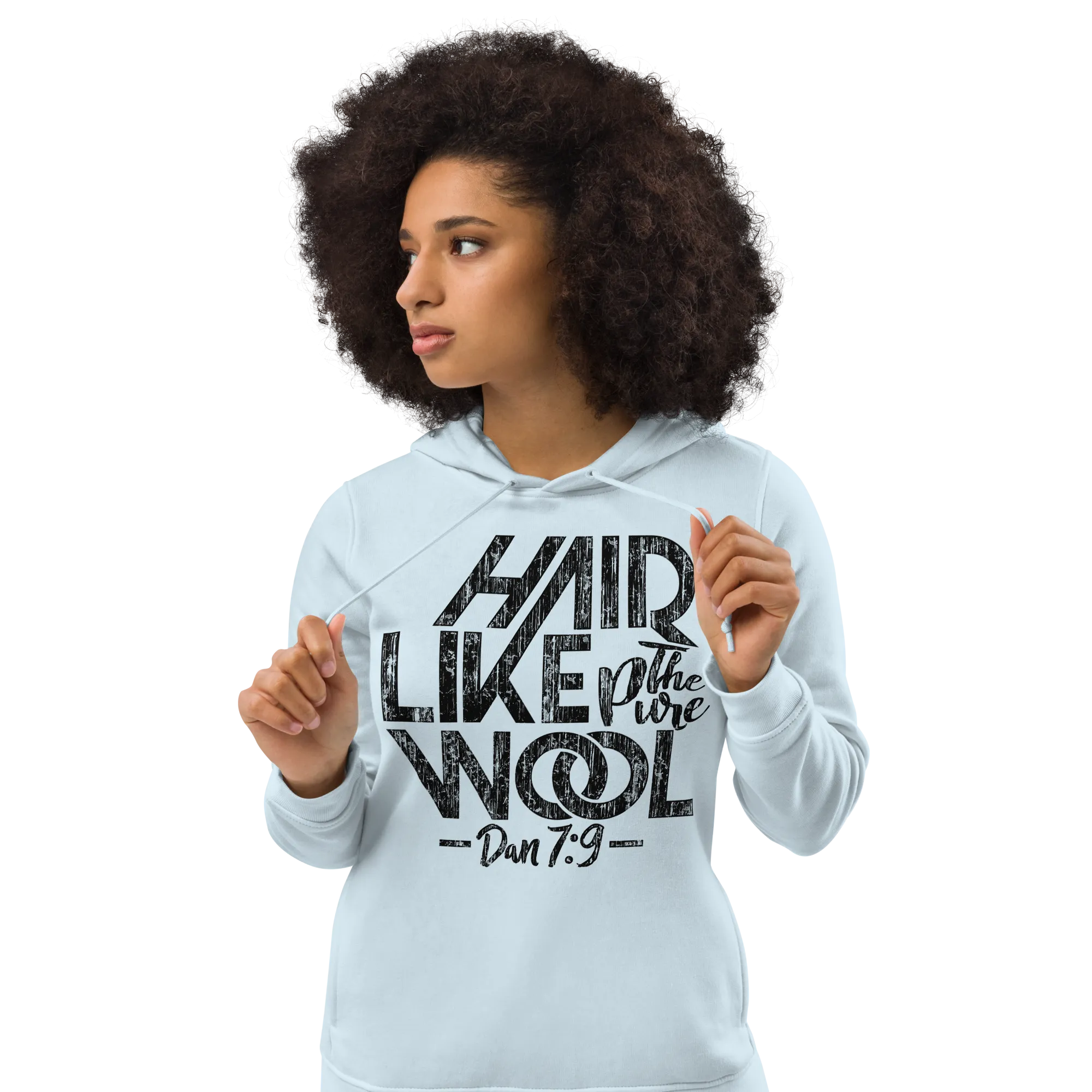 Women organic eco fitted hoodie NaturalWoolly