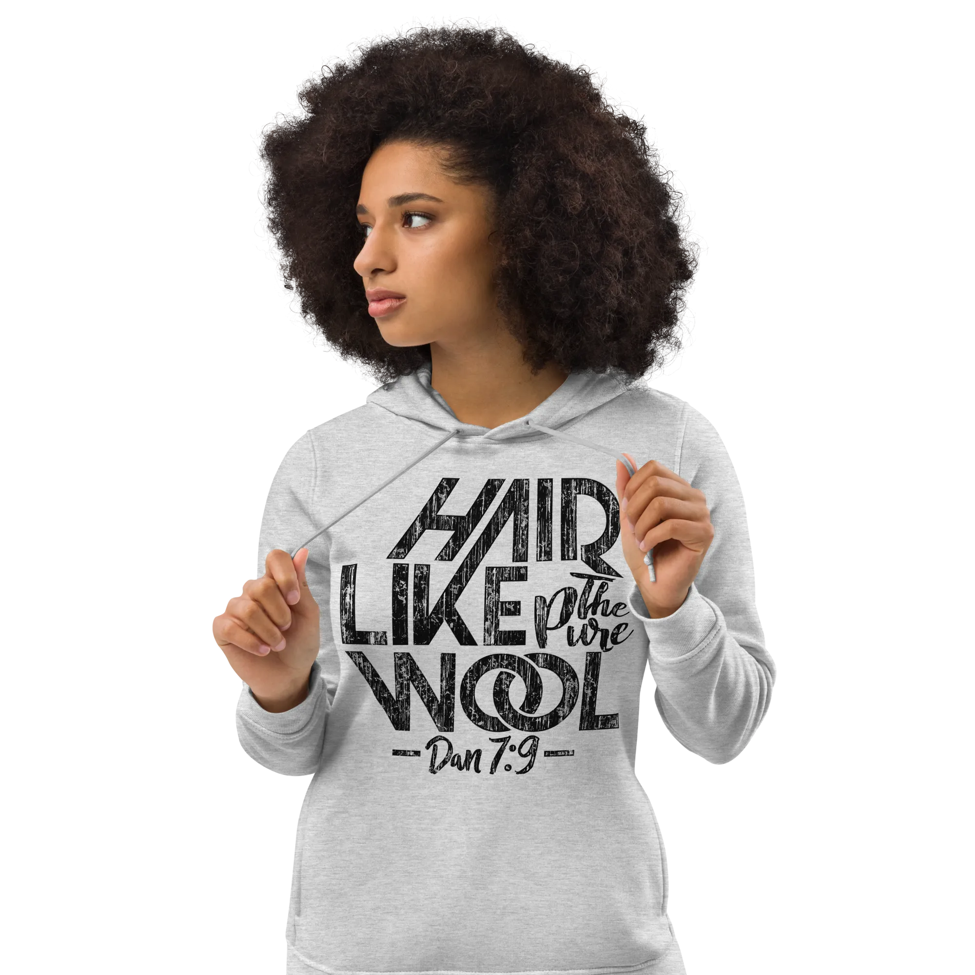 Women organic eco fitted hoodie NaturalWoolly