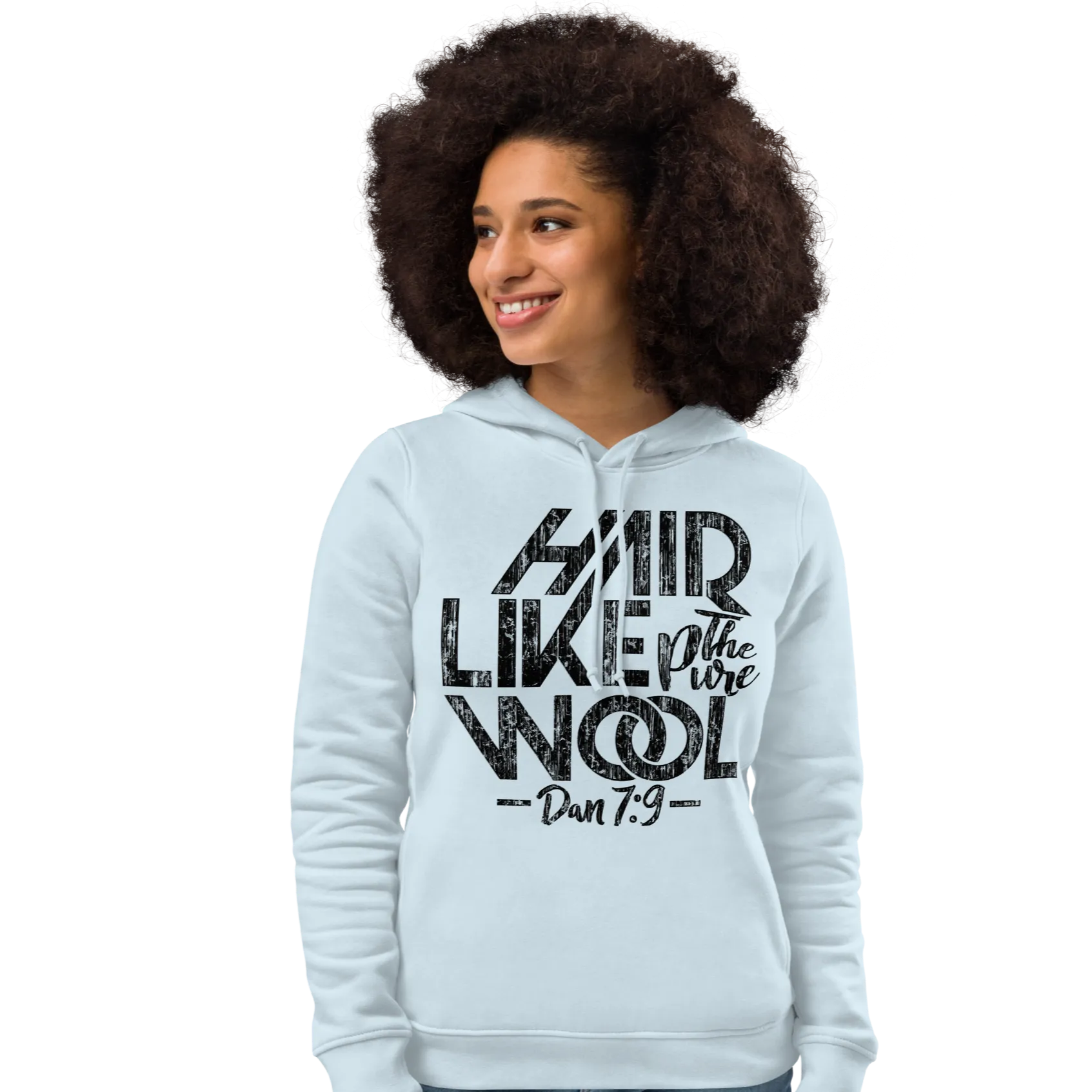 Women organic eco fitted hoodie NaturalWoolly