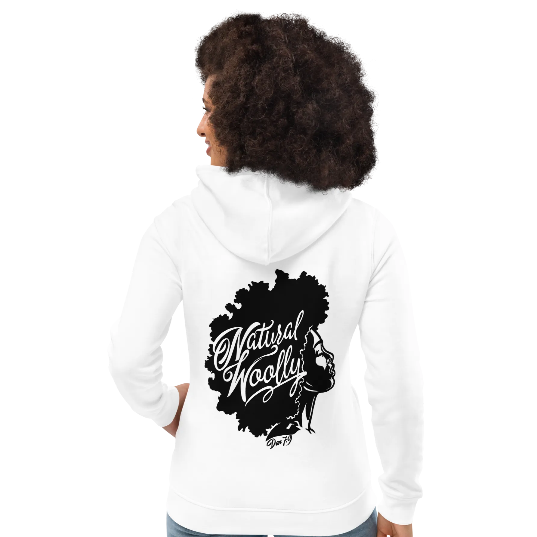 Women organic eco fitted hoodie NaturalWoolly