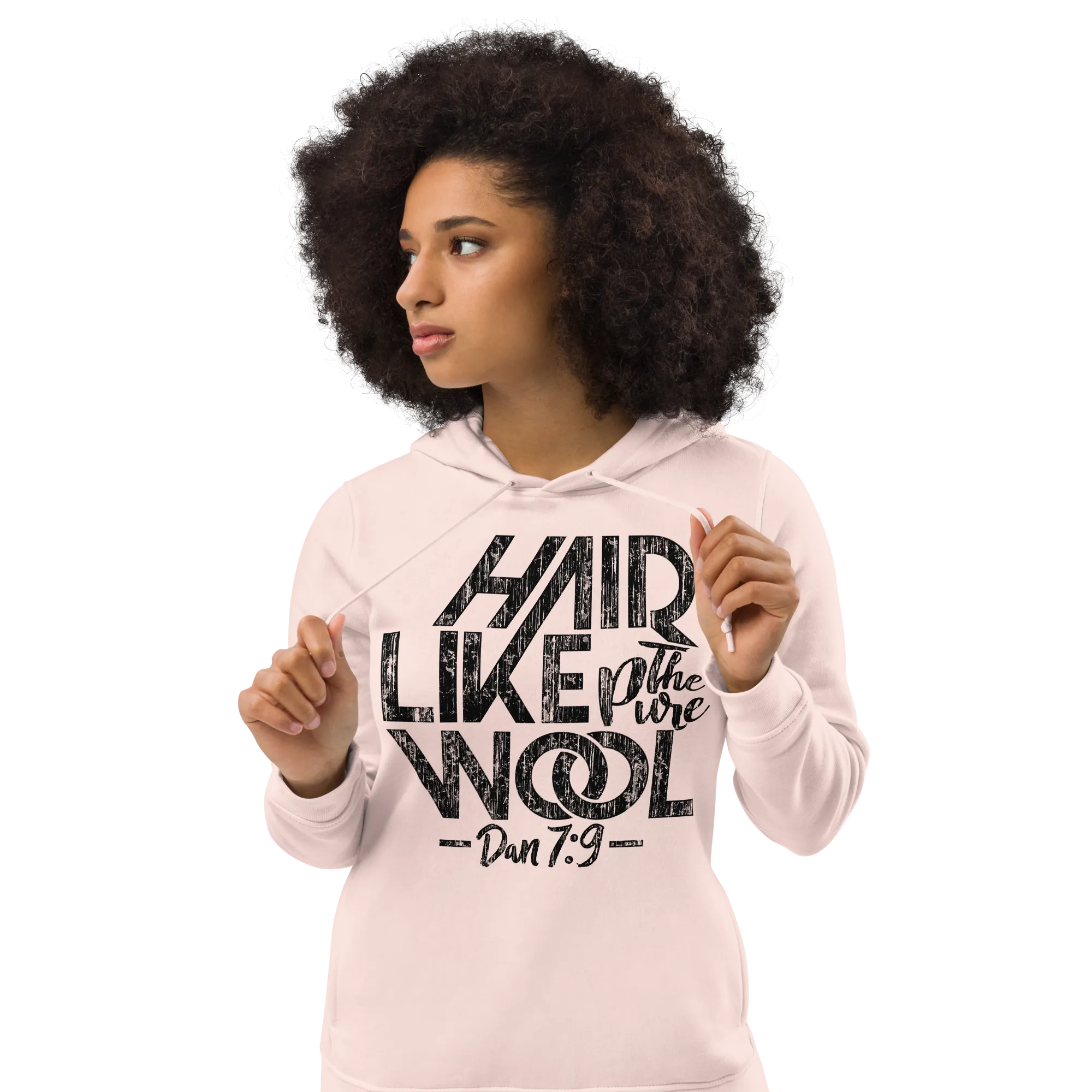 Women organic eco fitted hoodie NaturalWoolly