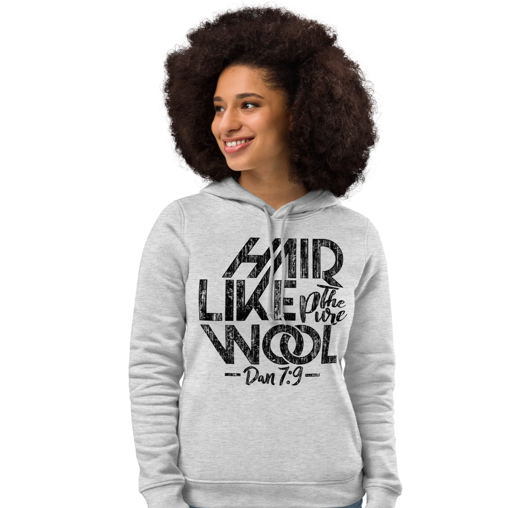 Women organic eco fitted hoodie NaturalWoolly