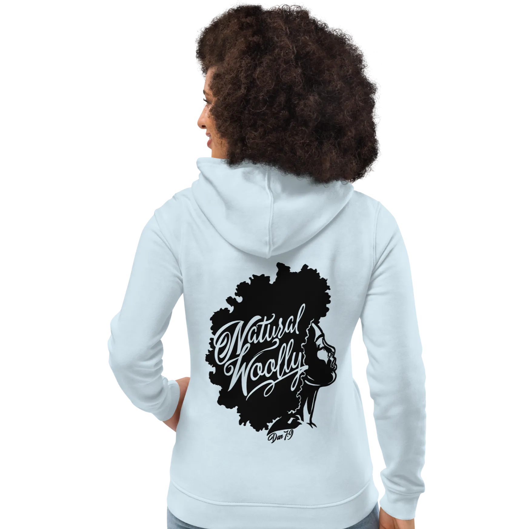 Women organic eco fitted hoodie NaturalWoolly