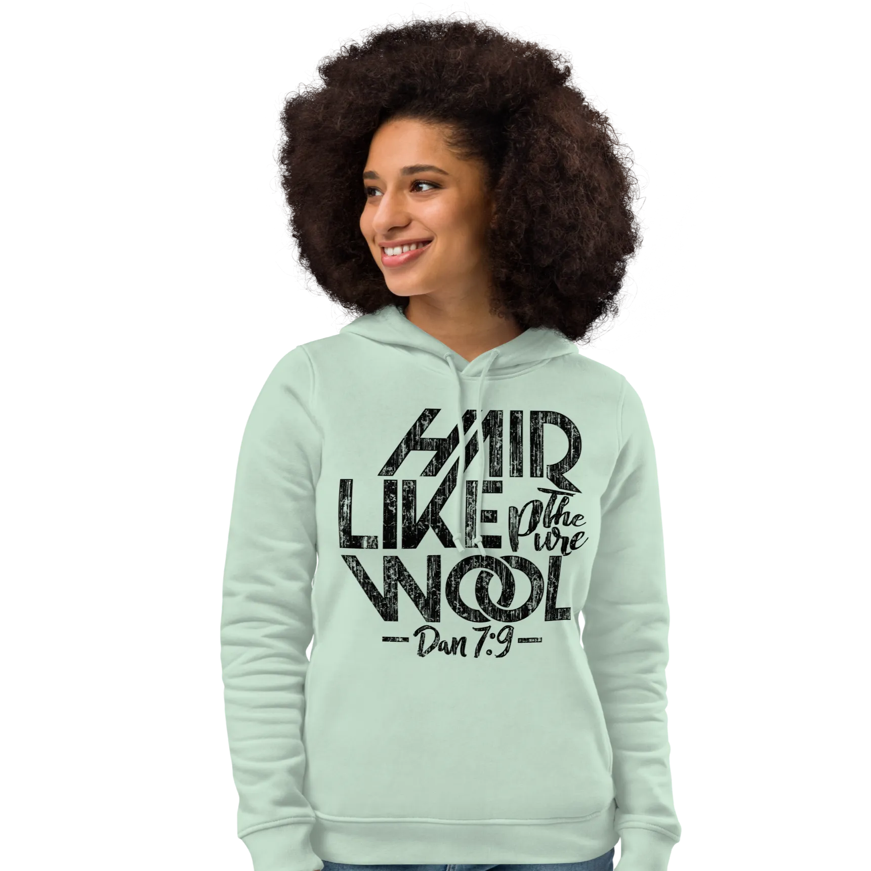 Women organic eco fitted hoodie NaturalWoolly
