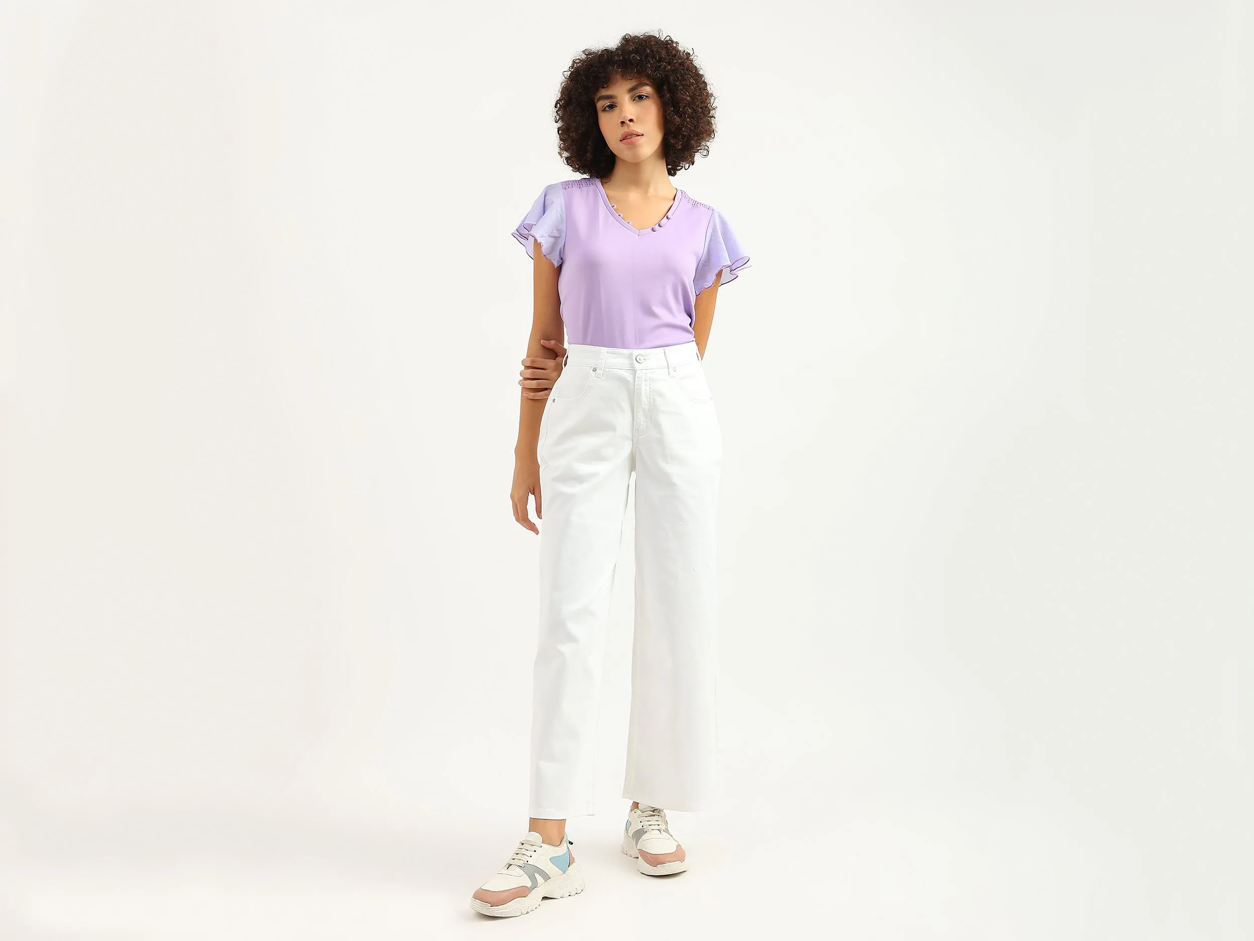 Women Solid Flared Fit Jeans