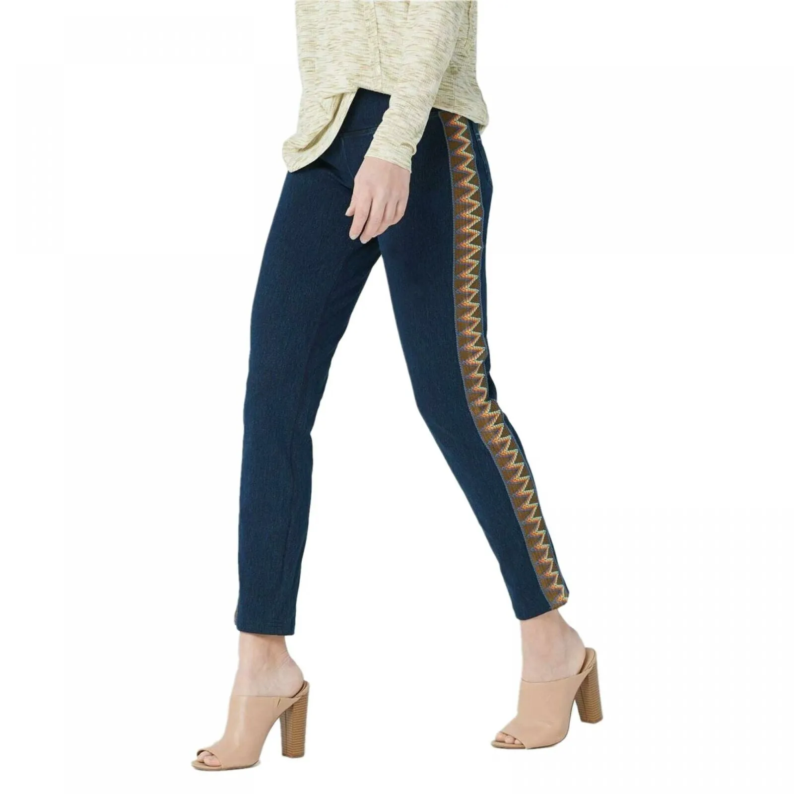 Women with Control Petite Prime Stretch Denim Jeans With Side Trim