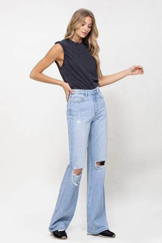 Womens 90s Vintage Flare Jeans For Women